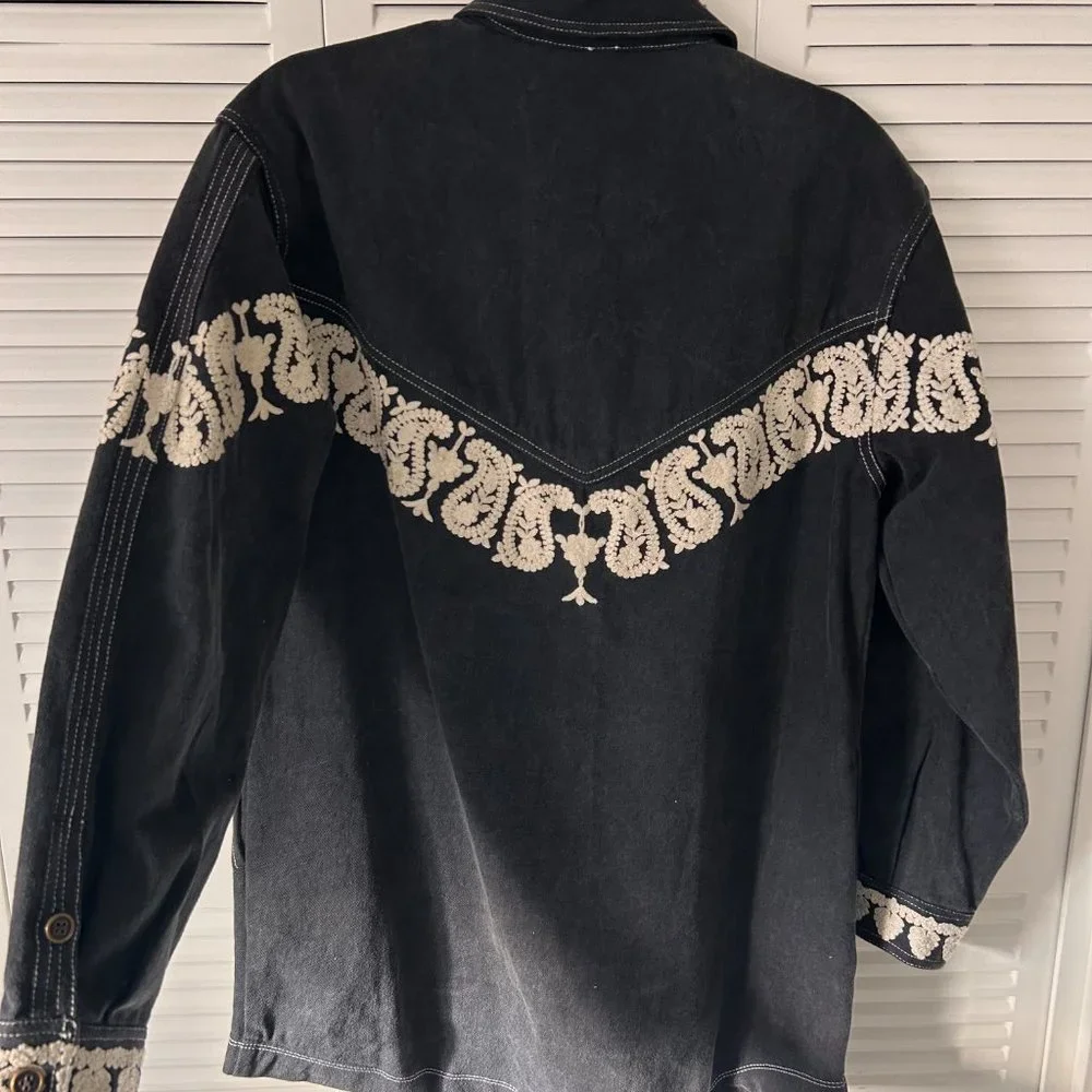 NWT Free People Bali Midnight City Denim Mini Dress - Picture 7 of 7